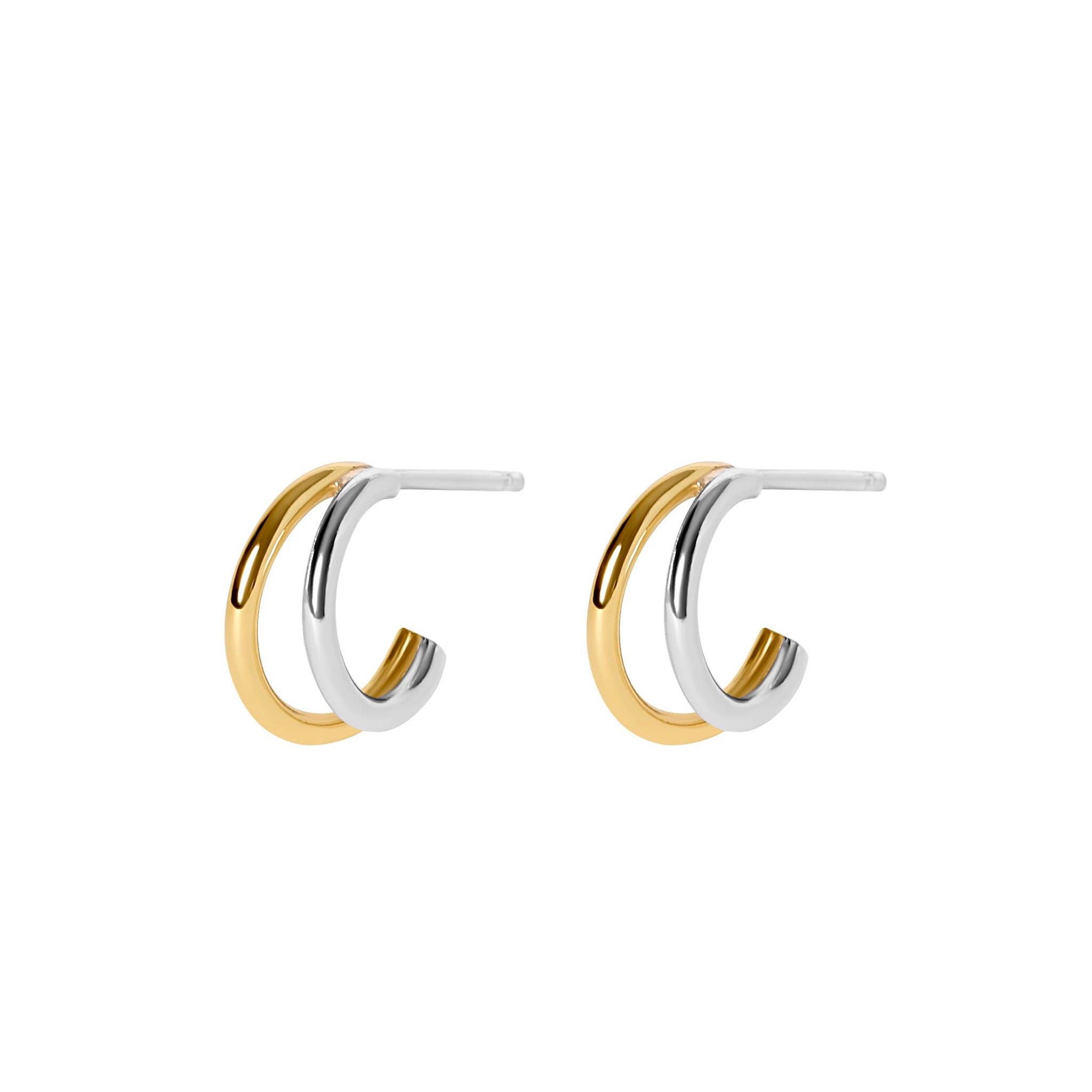 Olivia Earrings - Silver & Gold