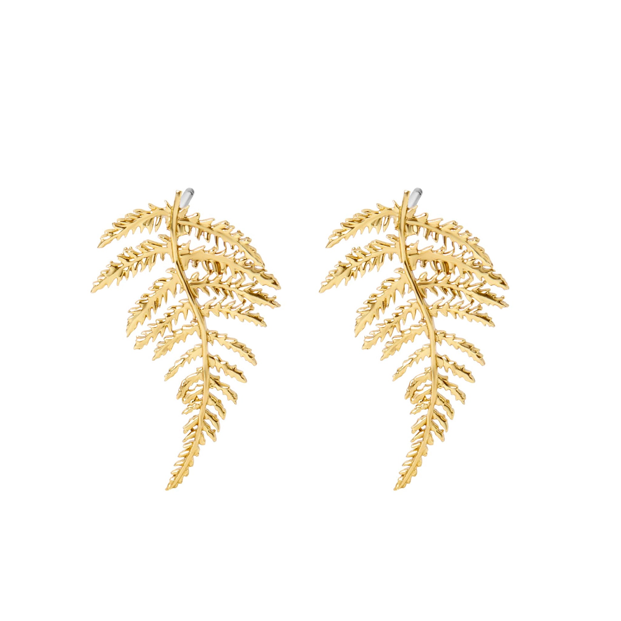 Isolde Fern Earrings - Gold