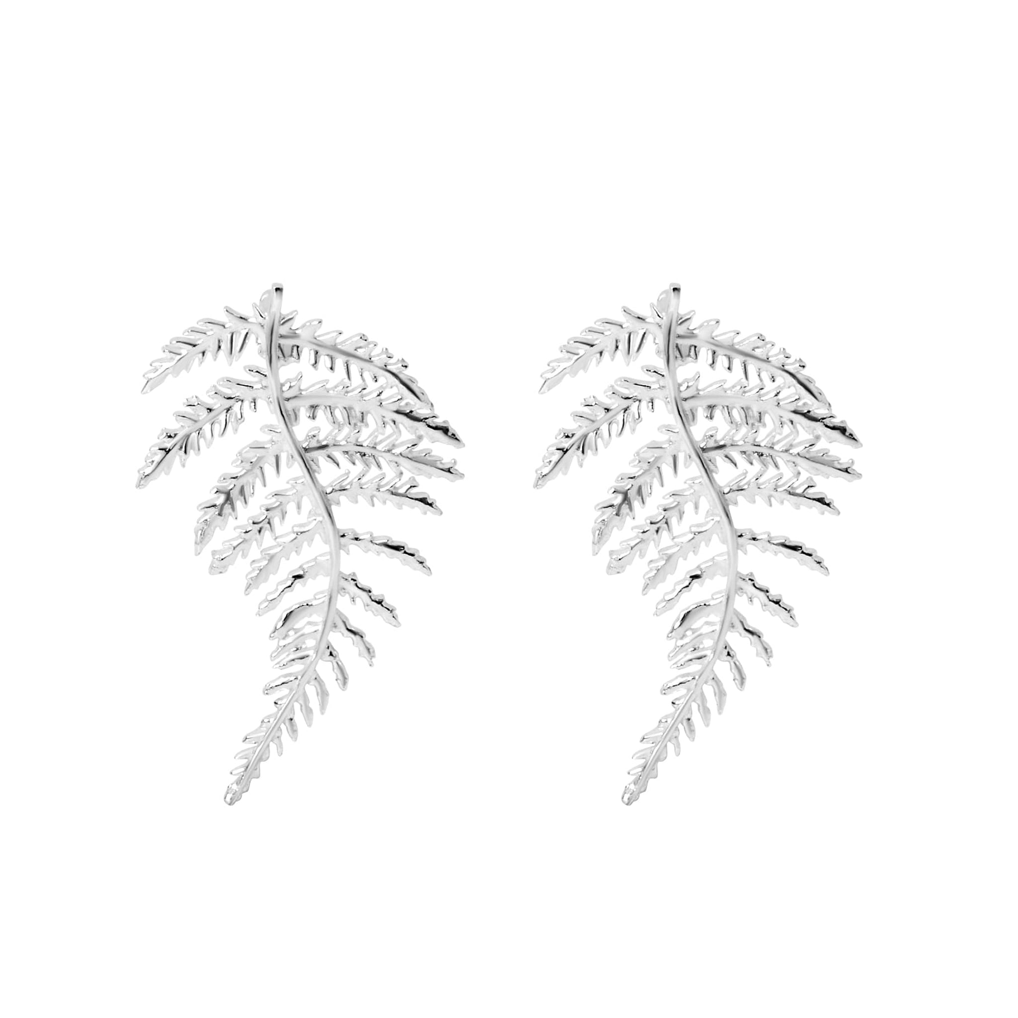 Isolde Fern Earrings - Silver