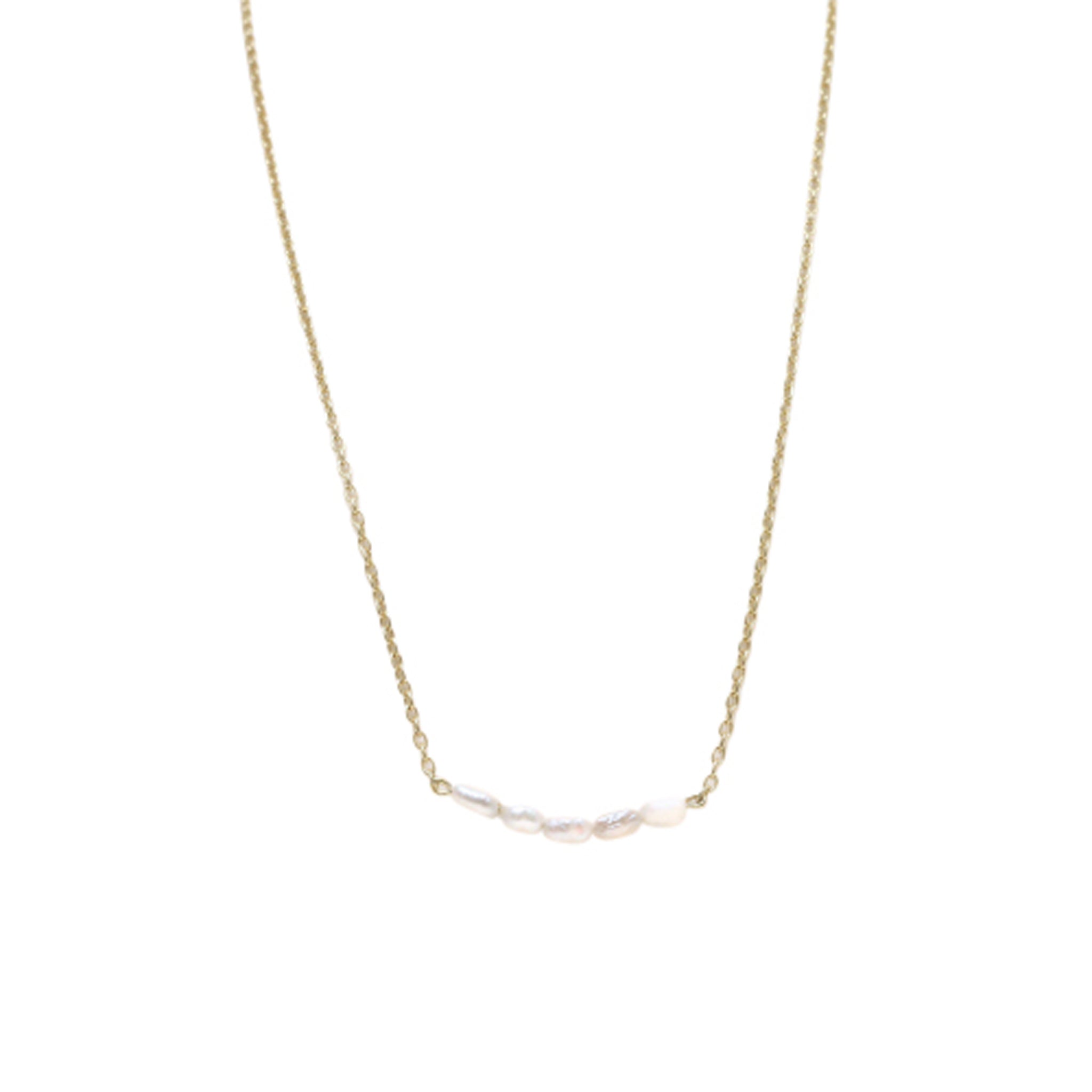 Freshwater Pearl Necklace - Gold