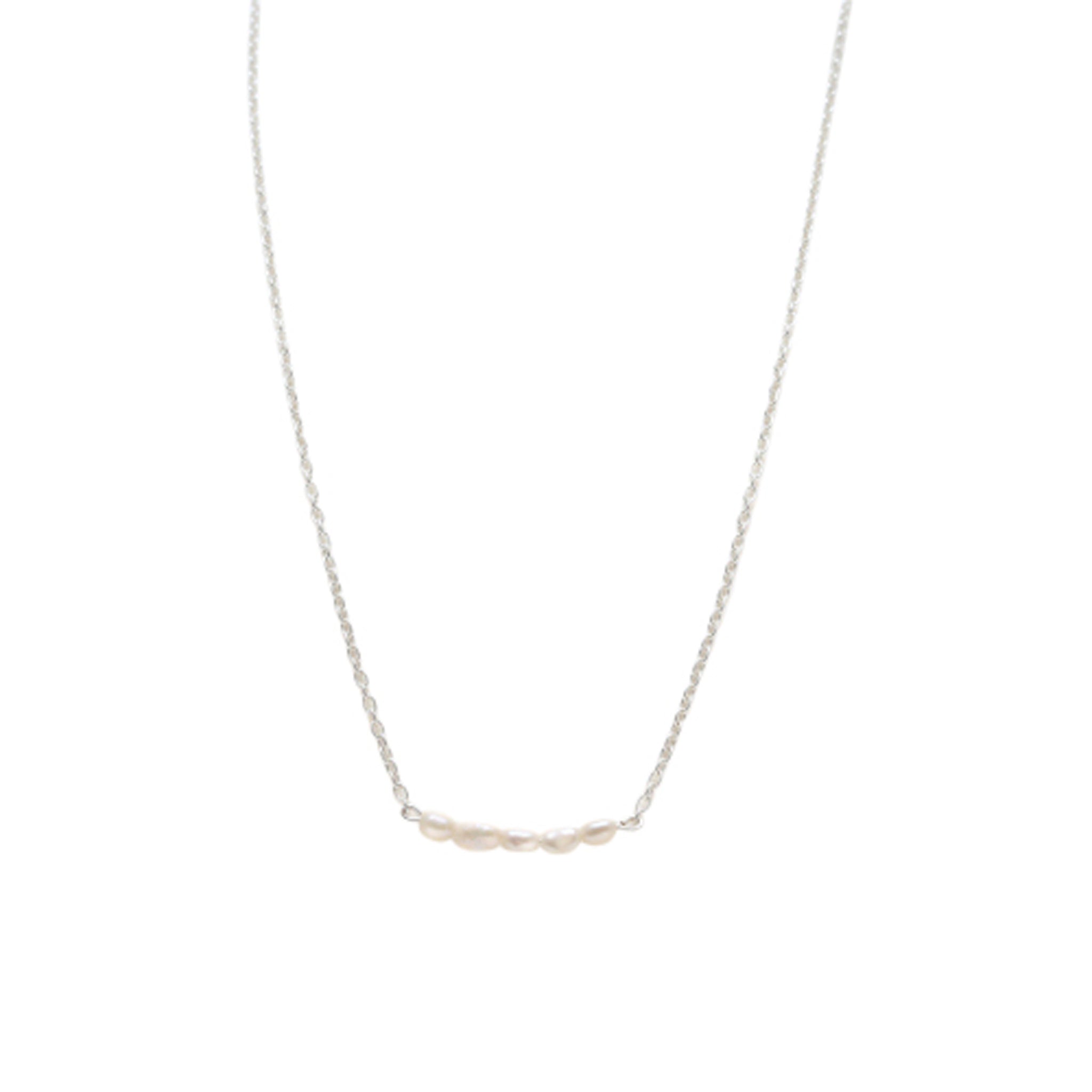 Freshwater Pearl Necklace - Silver