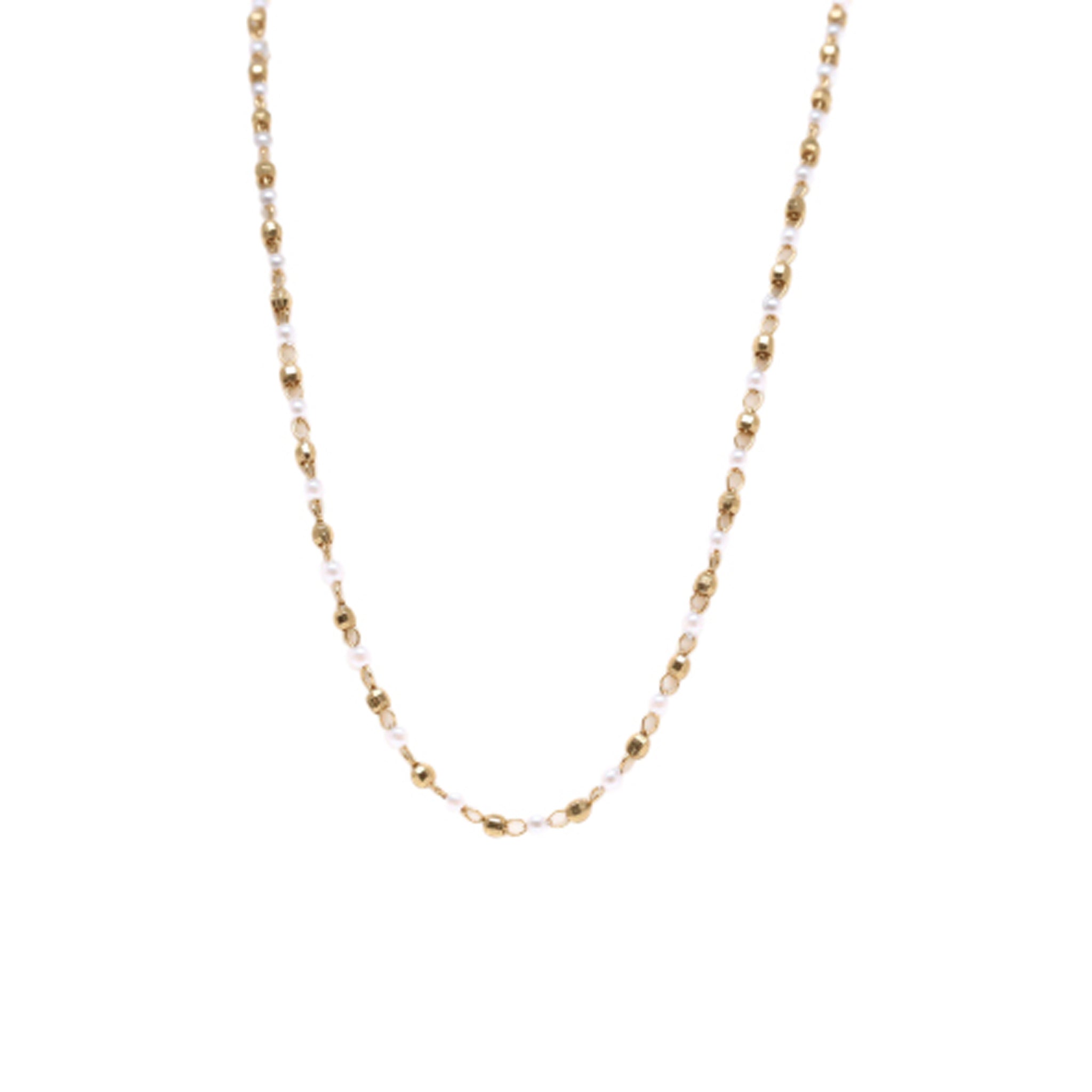 Cabot Necklace - Gold & Pearl