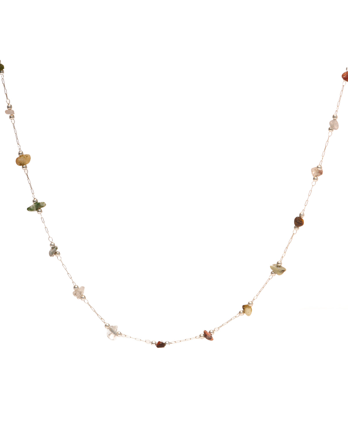 Agate Necklace - Silver