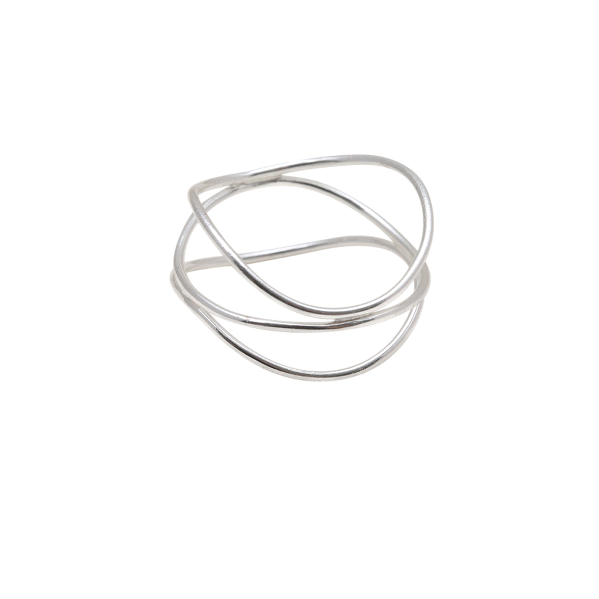 Fine Triple Wrap Ring - Silver
