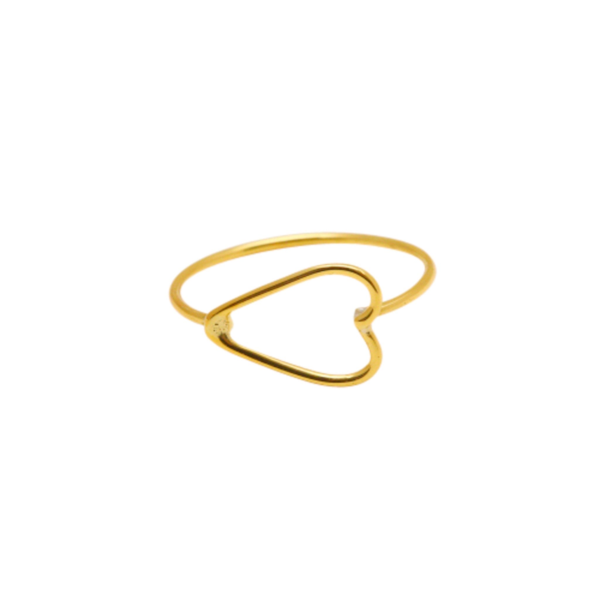 Heart Dainty Ring - Gold