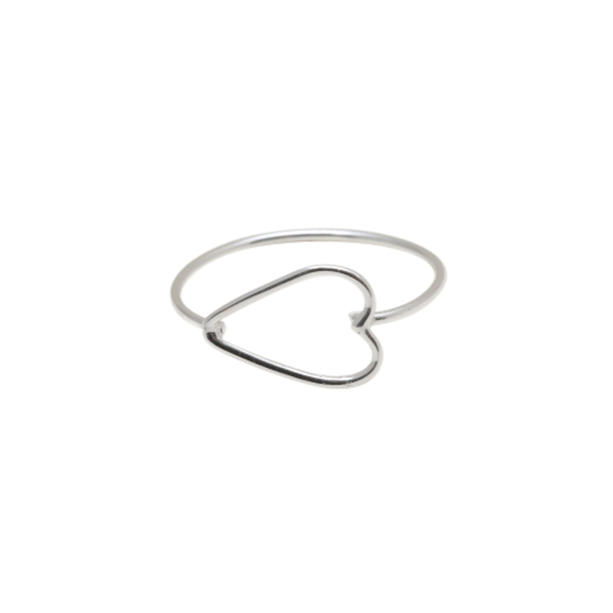 Heart Dainty Ring - Silver